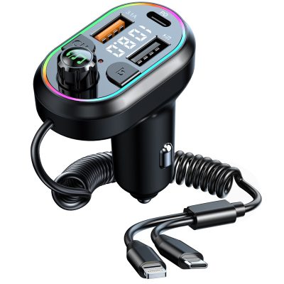 Carcharger USB C PD 3.0 25W Fast Phone Charging FM Bluetooth Wireless Music Adapter