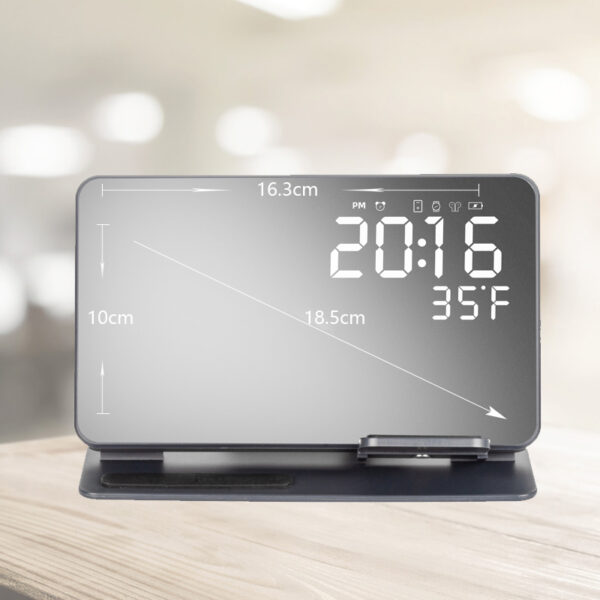 4 In 1 15W Wireless Charging Station With Large LED Display Alarm Clock Temperature China Wholesale Vendors, Factory, Supplier