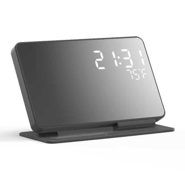 4 In 1 15W Wireless Charging Station With Large LED Display Alarm Clock Temperature China Wholesale Vendors, Factory, Supplier
