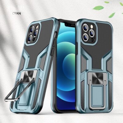 iPhone 14/13/12/11 Military-Grade Protection Magnetic Car Phone Case With Metal Stand