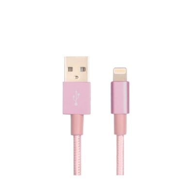 Lightning To USB Cable For iPhone 14 Series Gold Apple MFI Certified With 2.4A Fast Charging