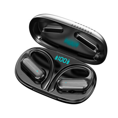Semi In-Ear Bluetooth 5.3 Earbuds With 9D Stereo 10H Playback Game Low Latency For Running
