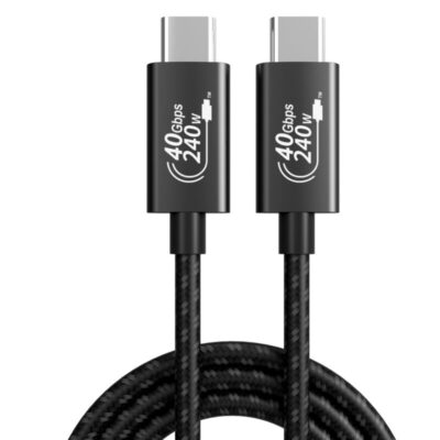 USB4 Cable PD240W Power Delivery, 40Gbps, 8K@60Hz Videos, Thunderbolt 3/USB 4.0/3.1/3.0