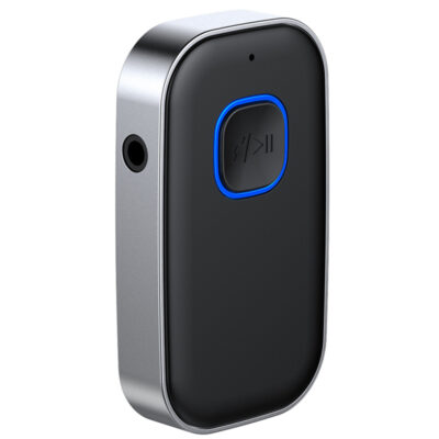 Aux Bluetooth Receiver Adapter For Car With DSP Noise Cancelling Mic, Lossless Music Playing, 10H Playback