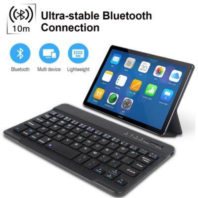 Rechargeable 10 Inch Bluetooth Keyboard and Mouse Combo Portable Compact Keyboard Mouse Set
