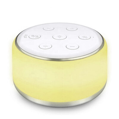 White Noise Fan Sound Machine For Sleep, With 7 Colorful Ambient Lamp, 34 Soothing Sound
