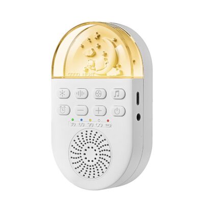 2023 New Streamlined Fan White Noise Maker 24 Soothing Natural Sound With Night Light, Timer