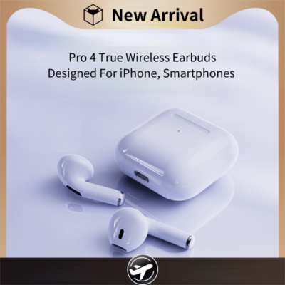 Pro4 TWS True Wireless Bluetooth 5.3 Earphones | Deep Bass | 30 Hours Playback For iPhone, Smartphone